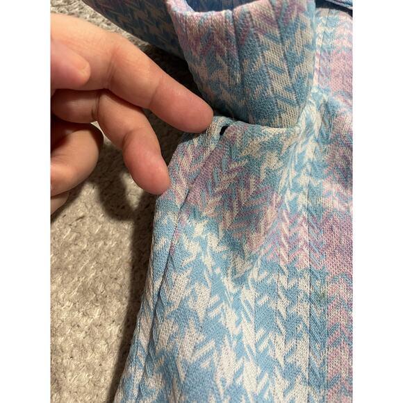VTG Bonwit Teller 50s 60s Plaid Dress Womens Size Small Cap Sleeves Blue Purple - Picture 14 of 14